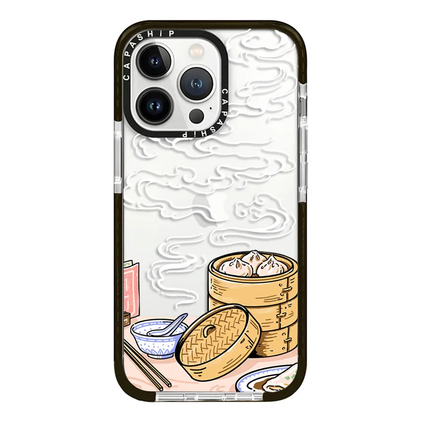 Chinese Style Art Illustration Case For iPhone 16 15 14 13 12 11 Pro X XS XR Max 7 8 Plus SE Soft TPU Shockproof Back Cover