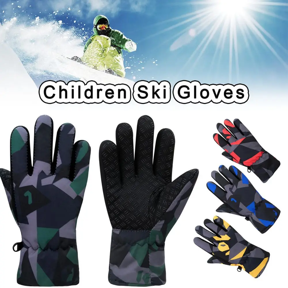 New Children Kids Winter Snow Warm Gloves Boy Girls Ski Snowboard Windproof Waterproof Thicken Keep Warm Winter Must