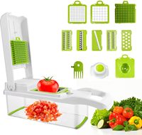 Vegetable Chopper, 14-in-1 Kitchen Vegetable Slicer Food Chopper for Onion Veg Garlic Potato Salad Mini Dicer Chopper Cutter