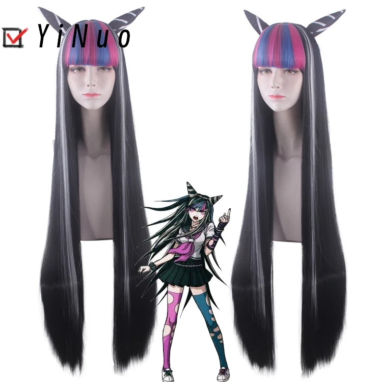 이부키 미오다 애니메이션 게임 단간론파 코스프레 코스튬 옷, 가발 유니폼, 슈퍼 고등학교 수준의 가벼운 음악 클럽 세트