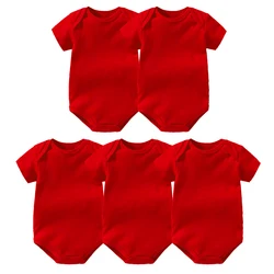 5 pcs Thick Baby Bodysuits Summer One-pieces Body Toddler Jumpers Newborn Romper White Black Sleepers Onesies Growings Jumpsuits