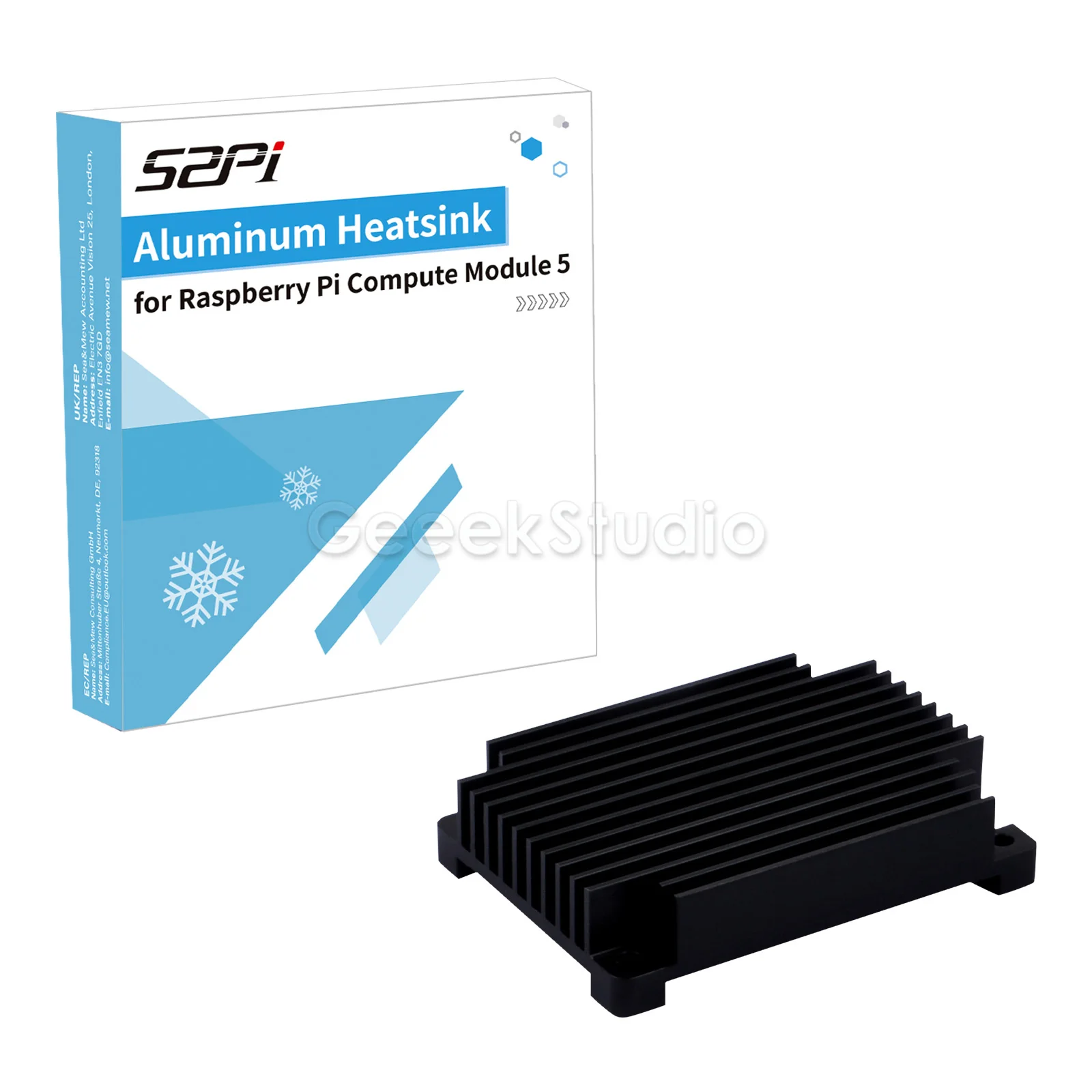 Aluminum Alloy CNC Heatsink For Raspberry Pi CM5, Passive Cooling for Raspberry Pi Compute Module 5