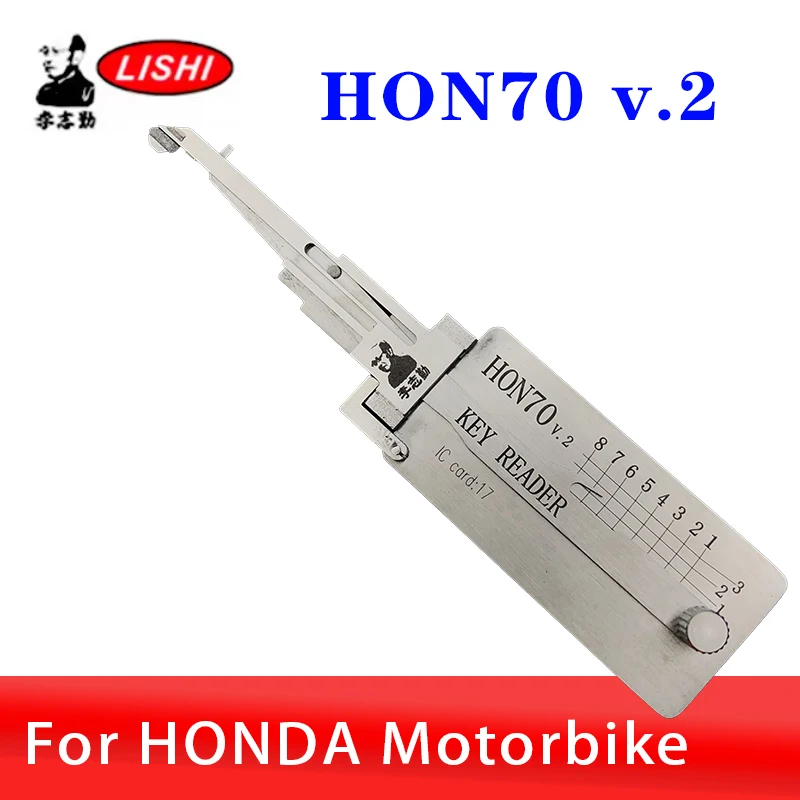 

HON70 LISHI 2-in-1 Motorcycle Car Door Open Decoder Tool Lock Pick Locksmiths Professional Tool for Honda