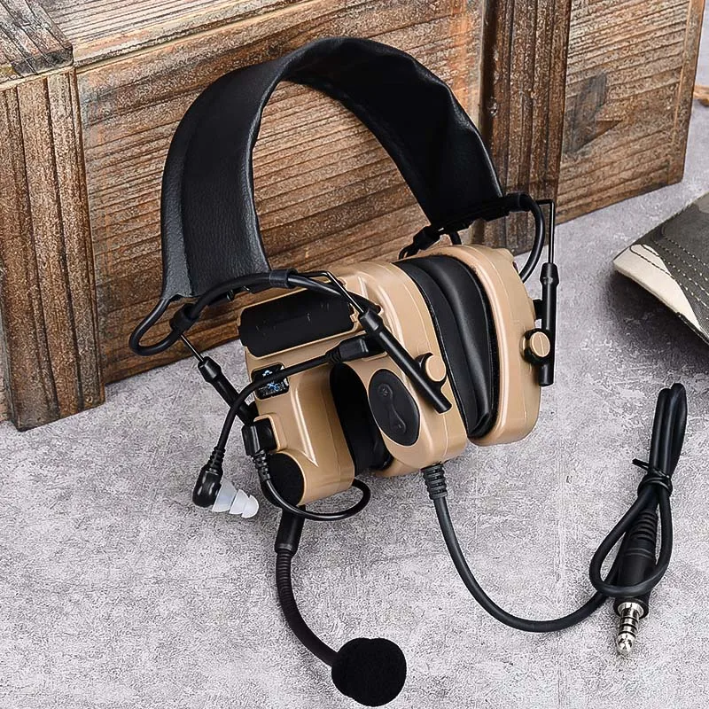 WADSN C4U Comtac IV Noise Canceling Tactical headset Hearing Protection Shooting Earmuffs Military Airsoft Shooting Headphones