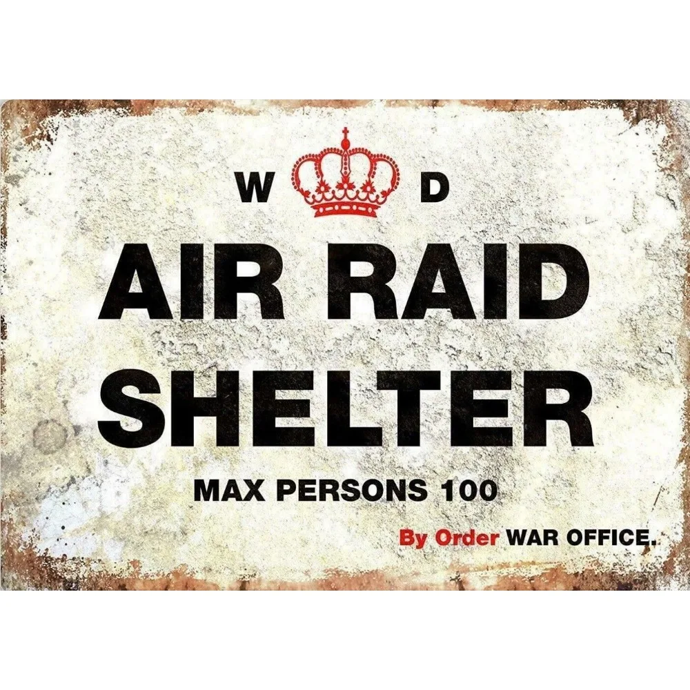 

Retro Vintage Wall Metal Sign Tin Plaque Pub Shed Bar Man Cave WW2 Air Shelter