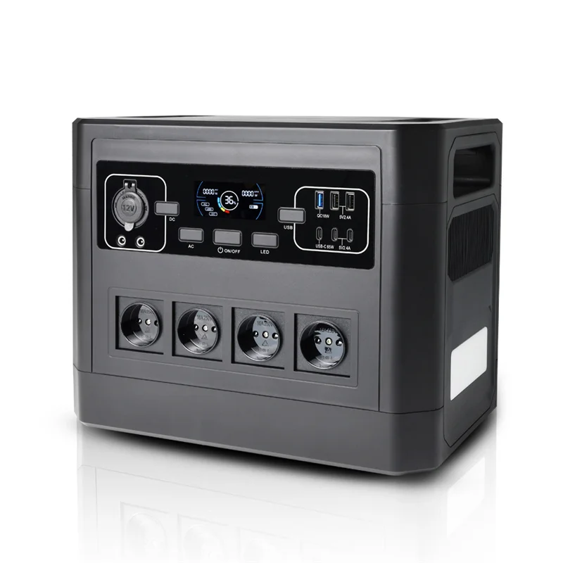 2000W Portable Solar Generator 2016Wh LiFePO4 Battery DC AC 12V Fast Charging Outdoor Energy Storage Power Supply For Camping