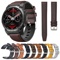 22mm Watch Strap For Zeblaze Vibe 7 Pro/Stratos 2/3 Beyond GTS/GTR 3 2 Btalk2 Lite Swim Leather Silicone Wristband Band Bracelet