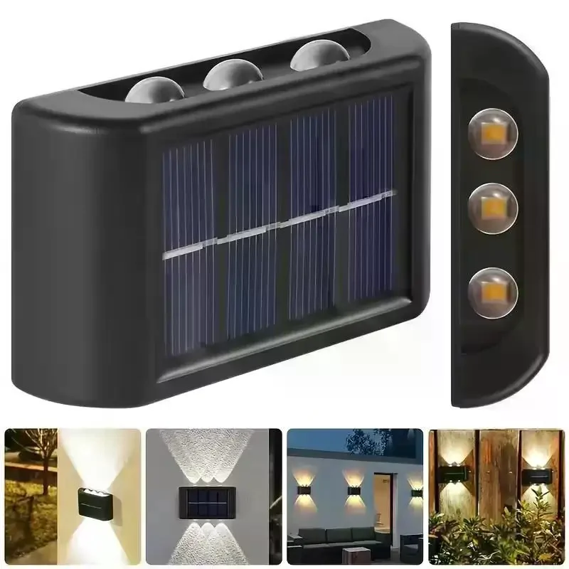 Solar Dusk to Dawn Outdoor LED Light Waterproof Wall Mount Lamp for Fence Garden Yard Patio Porch Home Decor