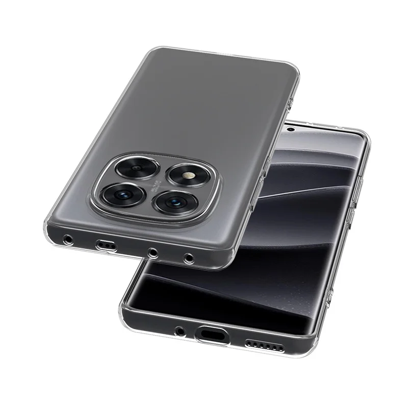 جراب Redmi Note 14 Pro 5G ، شفاف ، نحيف ، سيليكون TPU ناعم ، غطاء شفاف للمصد Xiaomi Redmi Note 14 Pro 5G المقاوم للصدمات