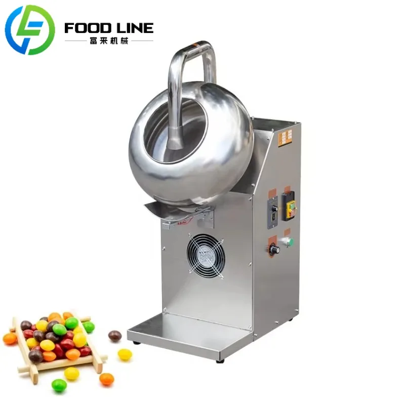 Commercial Stainless Steel Sugar Coating Machine for Candy Chocolate Nuts Tablets Seed Coating Candy Coater