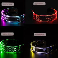 LED Colorful Luminous Technology Glasses Electric Syllable Glasses Annual Conference Bar Jumping Dee Science Fiction Goggles