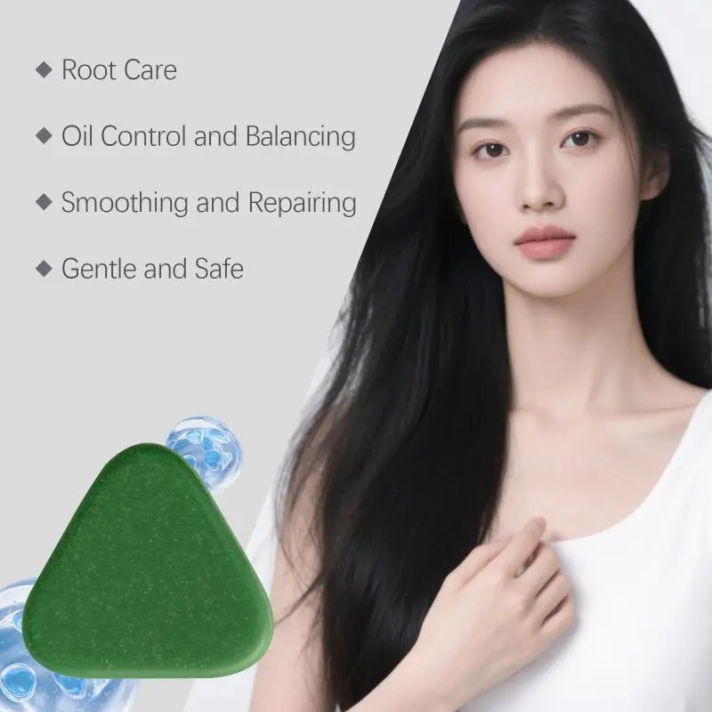 HOEGOA Cypress Leaf Shampoo Soap Oil Control Fluffy Refresh Promote Grow Remove Dandruff Eliminate Frizz Hair Care Shampoo Soap