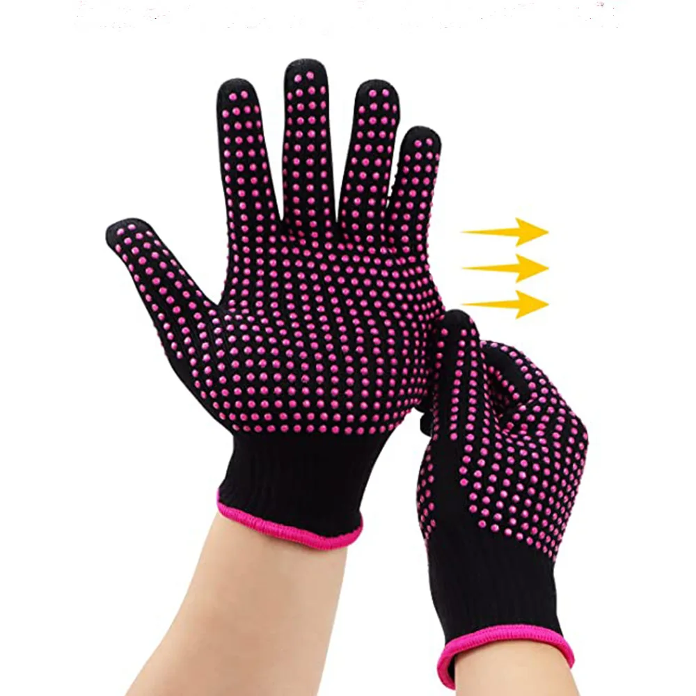 Hair Styling, Anti Scalding, Anti Slip Gloves, Double-sided Bead Perm, Curling Rod, Straightener, Heat-resistant