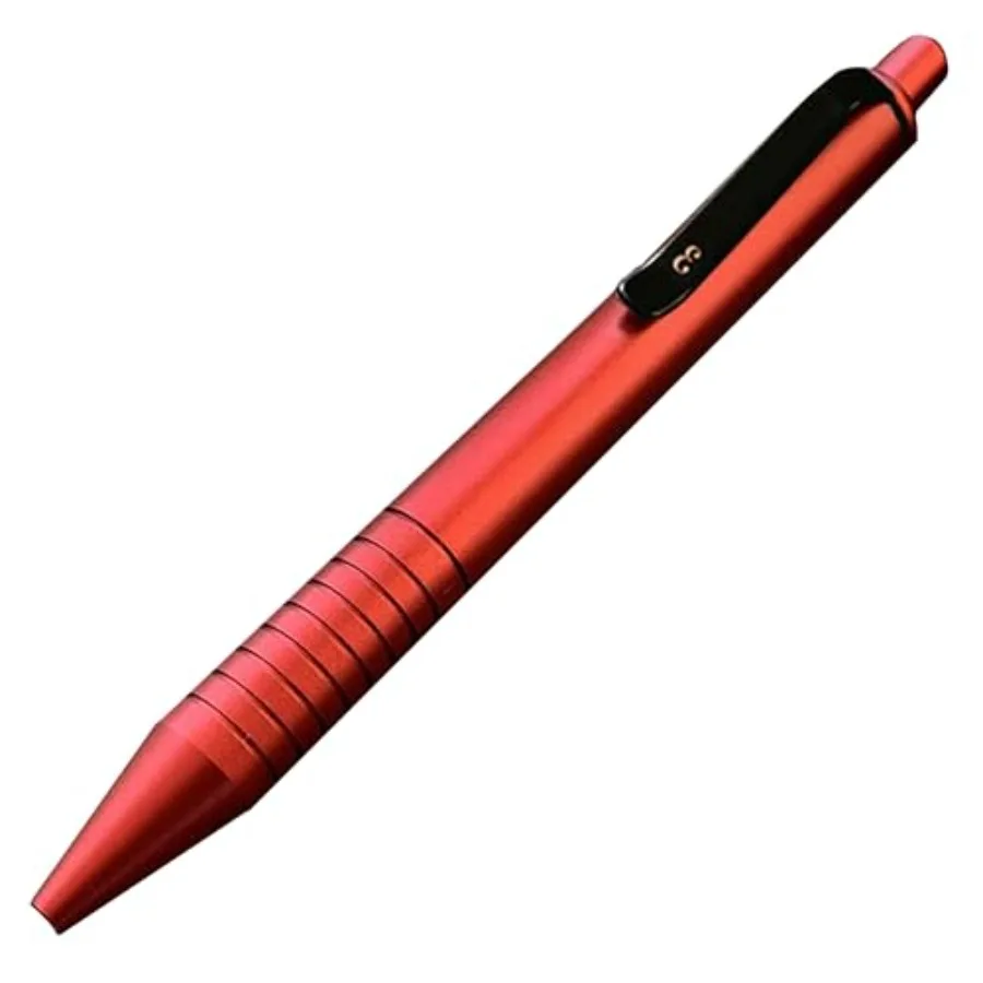 

Мини-ручка Grafton Click Pen EDC с глубокими канавками, многоразовая, карманного размера, металлическая, универсальная, с картриджами, подарок