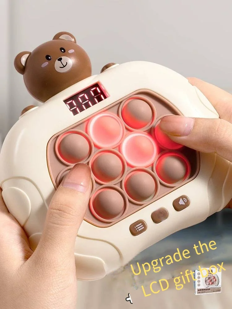 Bear Press Finger Whack-a-mole To Upgrade The Game Decompression Adult Release Annoyance Training Hand Speed Relieve Pressure