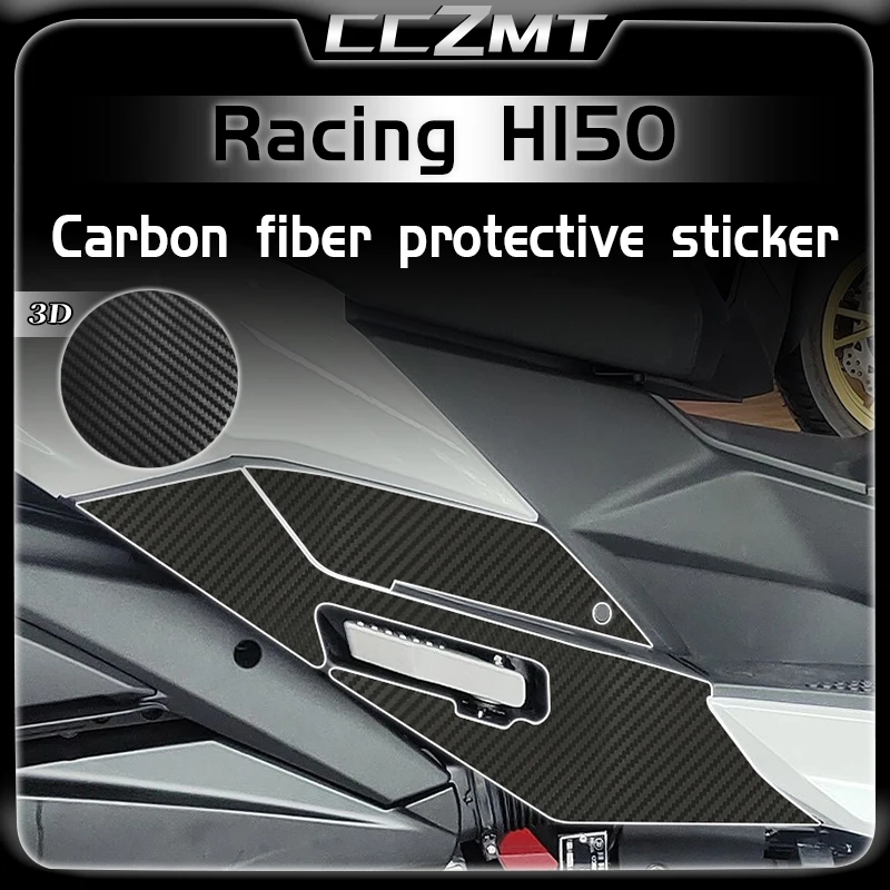 For KYMCO Racing H150 2024 3D carbon fiber body protection sticker waterproof  sticker film modification parts accessories