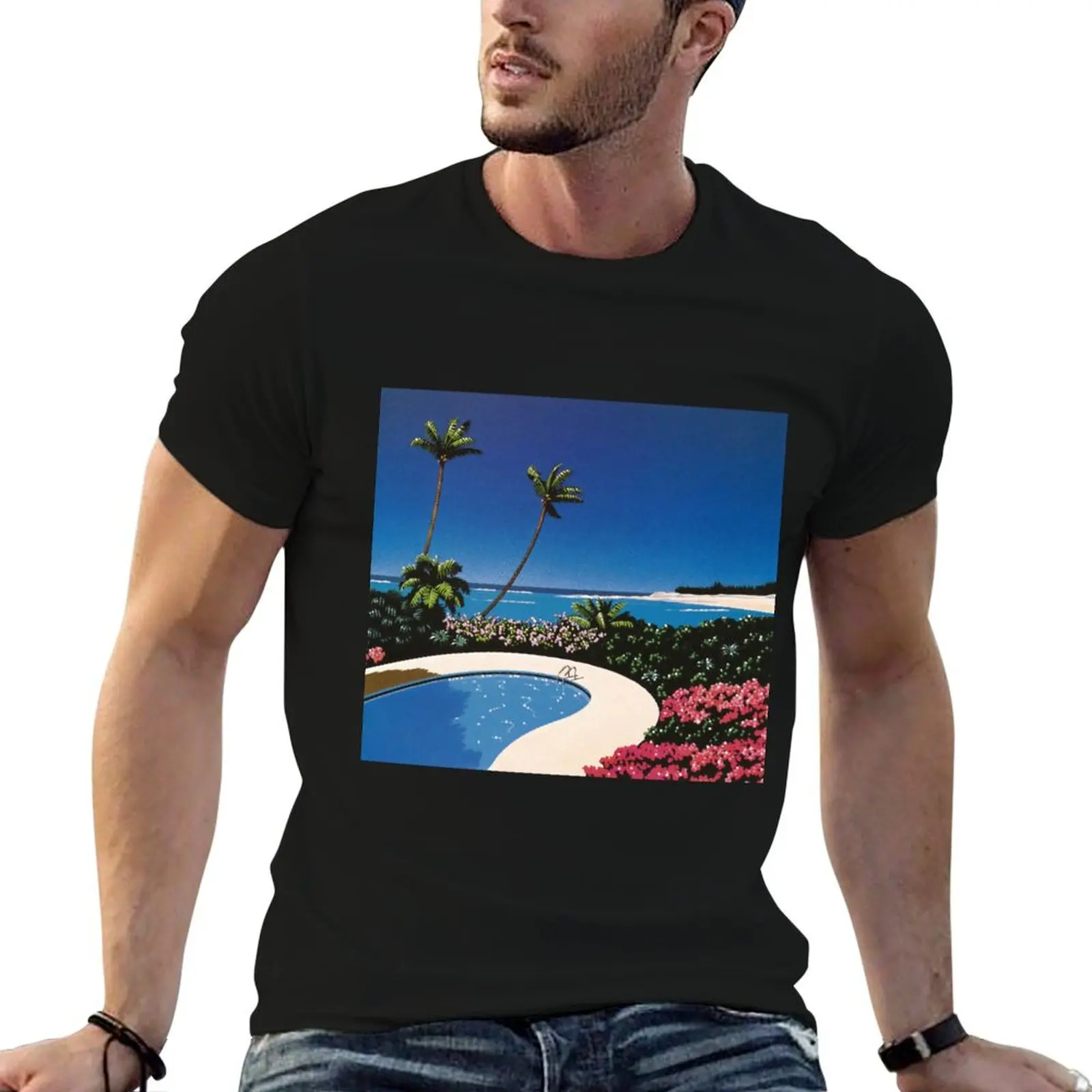 

Hiroshi Nagai Art Print Poster Vaporwave Aesthetic Wallpaper T-Shirt mens graphic t shirts T-Shirt