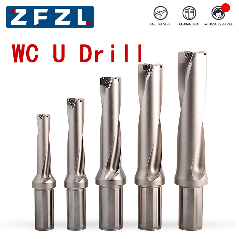 High Quality WC Series Drill Bits C25 C32 C40 WC Indexable U Drill 2D 3D 4D Metal Drill Bits Water Insert Drilli bit Lathes CNC