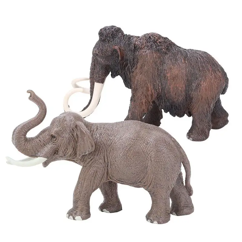 Simulation Realistic Jungle Animal Figurines Elephant Plastic Models Table Decoration