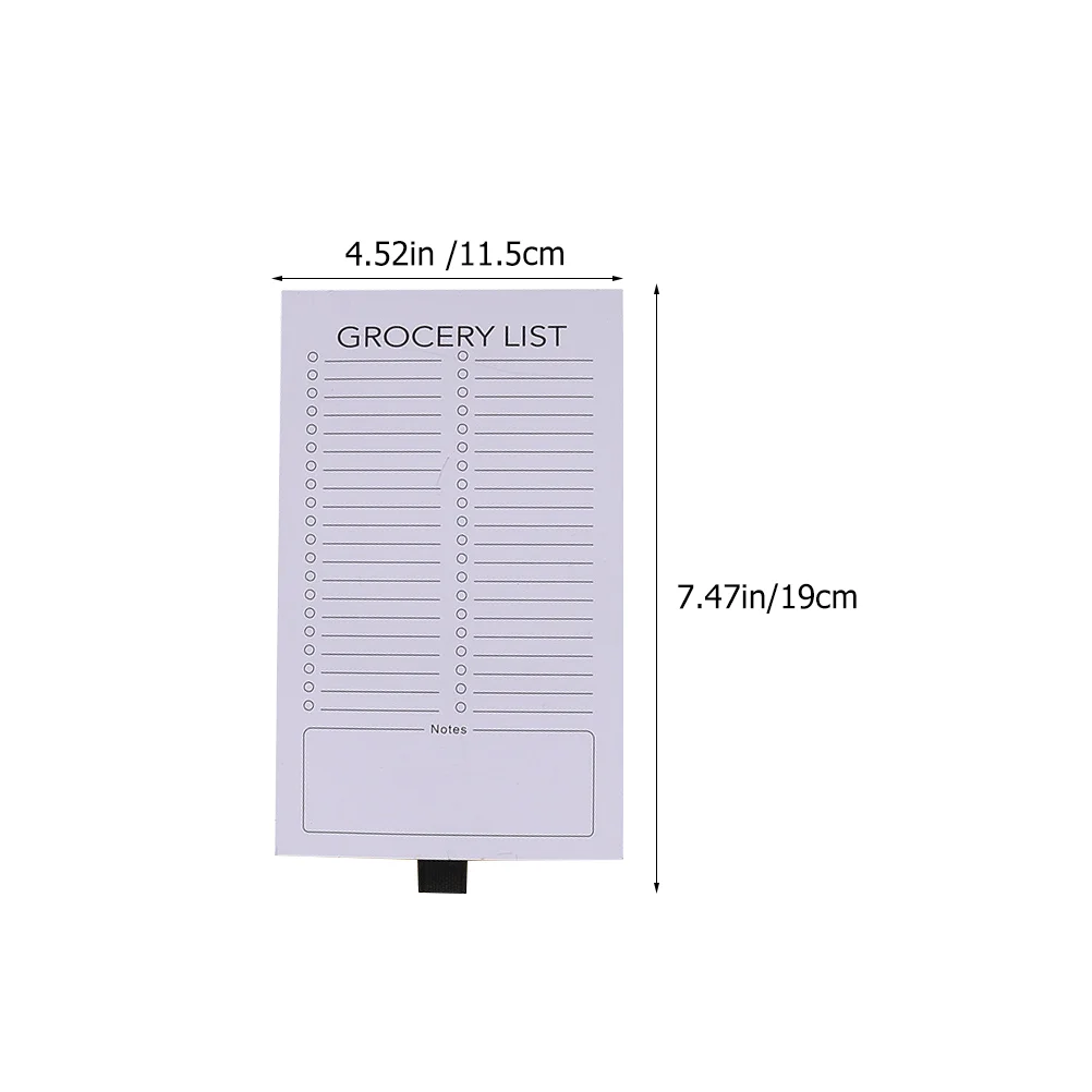 2 Pcs Refrigerator Notepads Scratch List Magnetic for Refrigerator Notebook The White Grocery Shopping Do Student