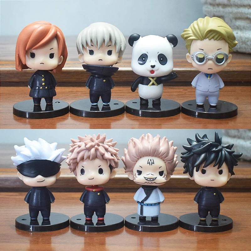 In Stock Jujutsu Kaisen 6-11cm Figure Q Version Itadori Yuji Satoru Gojo Kugisaki Nobara Fushiguro Megumi Doll Anime Model Toys