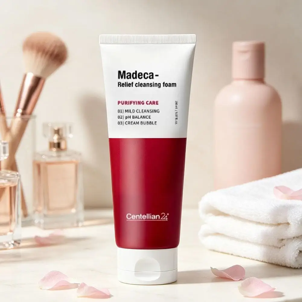 Centella Asiatica Face Wash Moisturizing Foaming Cleanser Removes Oil Dirt Makeup Residue without Dry Tight Feeling