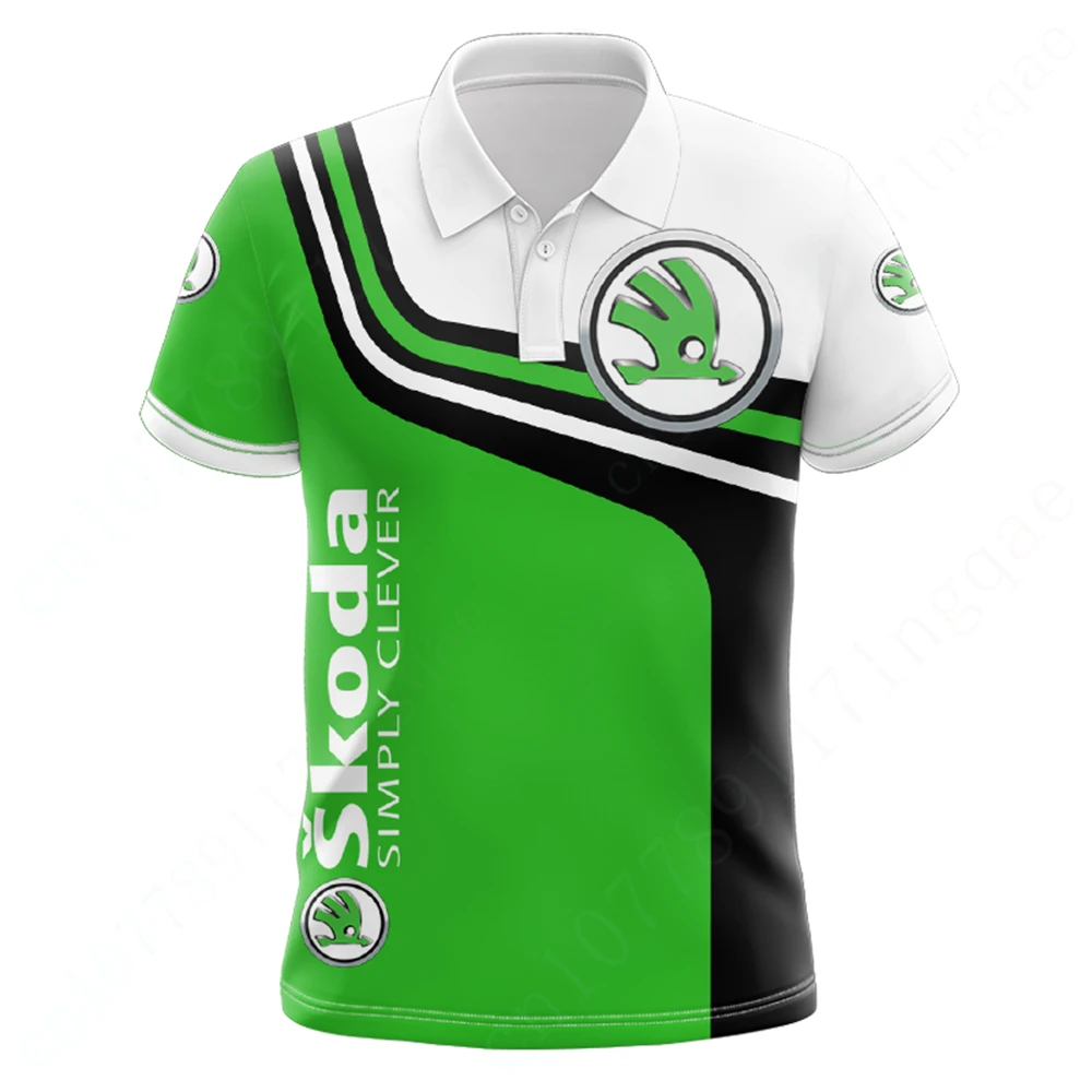 

Skoda T Shirt For Men Casual Polo Shirts And Blouses Unisex Clothing Harajuku Golf Wear Anime Quick Dry Short Sleeve Top