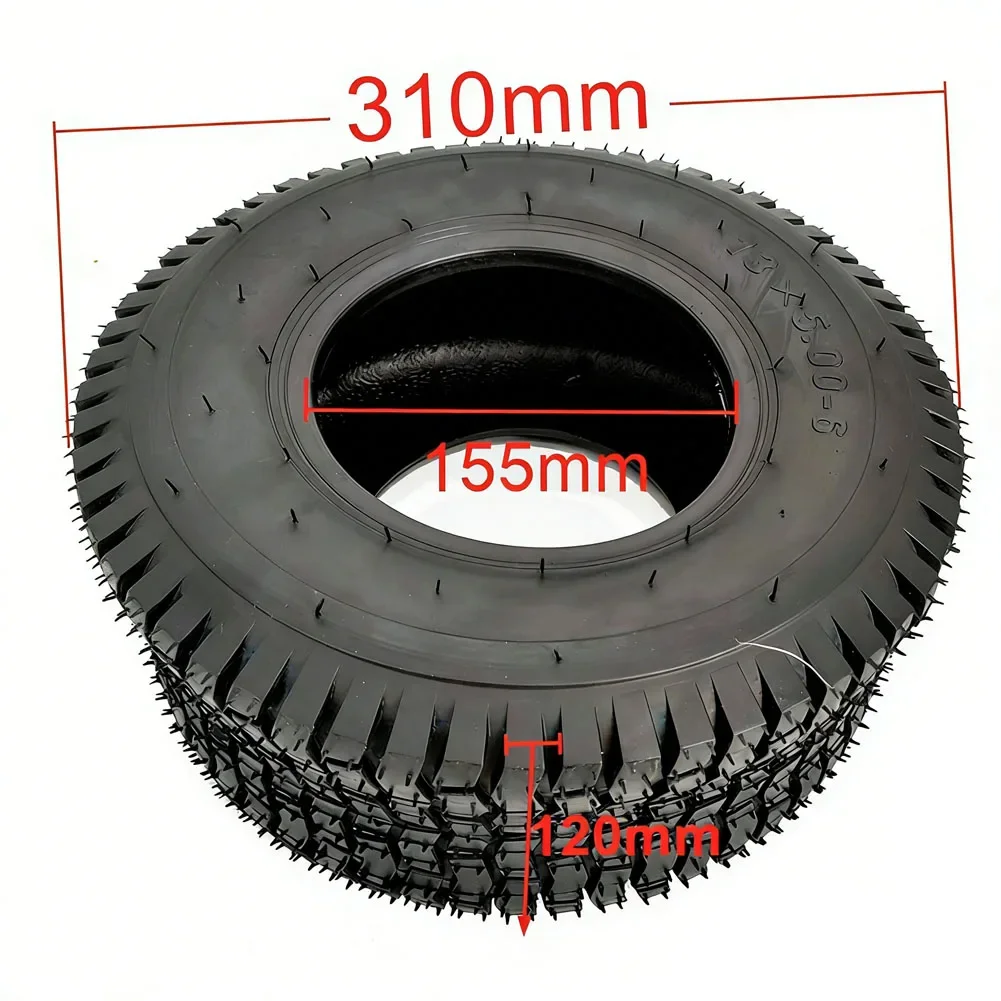 Sturdy 15x6.00-6 Tubeless Lawn Mower Tire For Tractors And Golf Carts Features A Robust 4-ply Tubeless Design