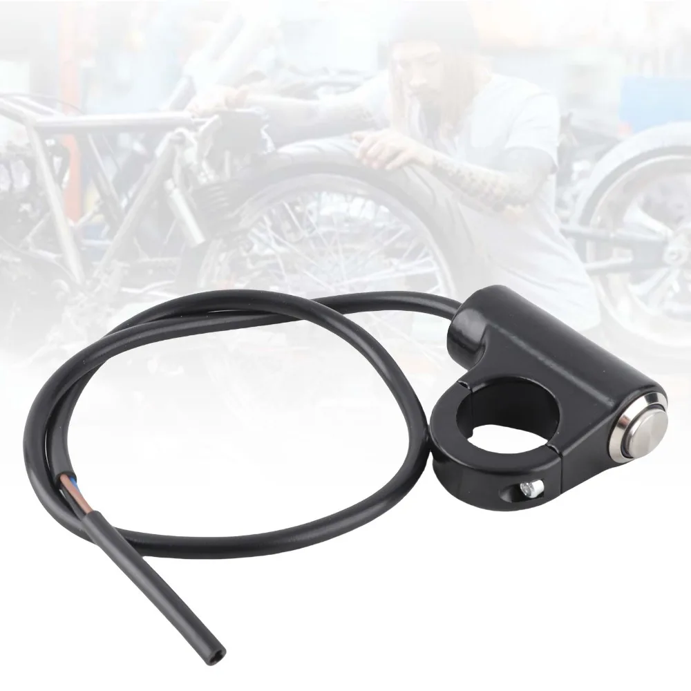 22mm Motorcycle Handlebar Mount Switch Blue Ray Version Push Button Push Button Switch ON/OFF Design Headlight Fog Light Switch