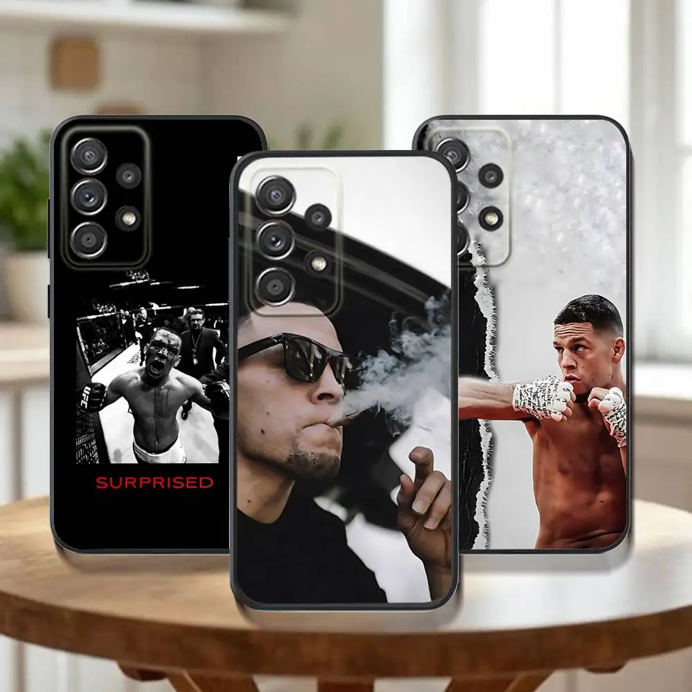 

N-Nate D-Diaz Boxing Phone Case For Samsung Galaxy A73,31,32,72,41,53,52,71,22,5G,Note,J7,8,9 Soft Black Cover