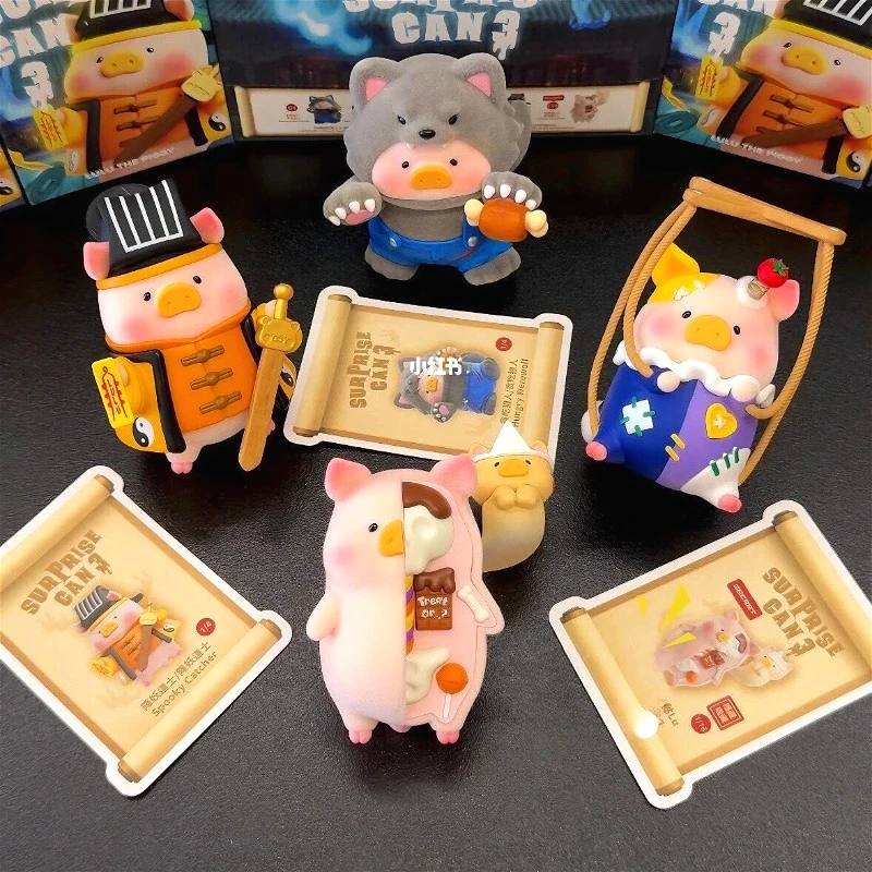 Lulu The Piggy SURPRISE CAN 3 Series Blind Box, Figura de Acción de la Serie Oscuridad, Caja Misteriosa Piggy, Muñeco de Anime, Juguetes Sorpresa, Regalo Festivo