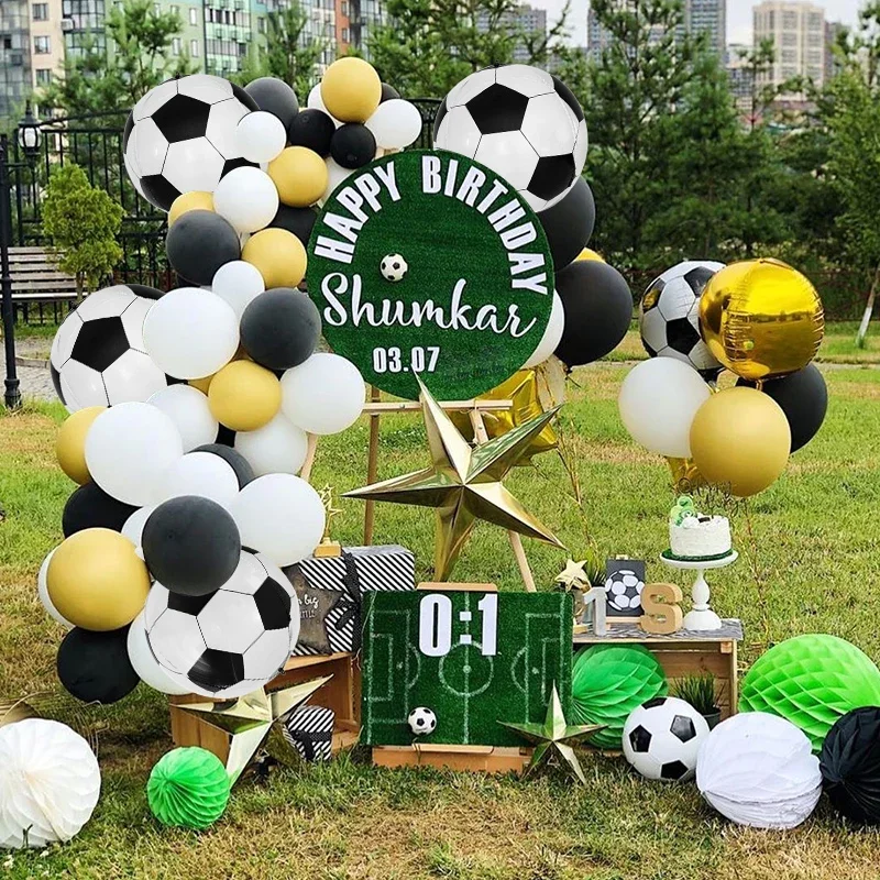 2/4/6 Stücke 22 Zoll 4D Fußball Luftballons Fußball Sport Junge Geburtstag Party Supplies Für Kinder Baby Dusche Geburtstag Party Dekorationen – Detail 5