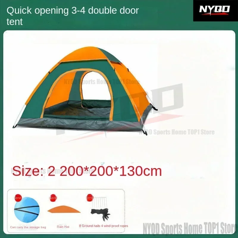 Tente extérieure 3-4 /2-3 personnes tente de camping à ouverture rapide automatique tente extérieure pour 1-2 personnes épaisse coupe-vent et super légère