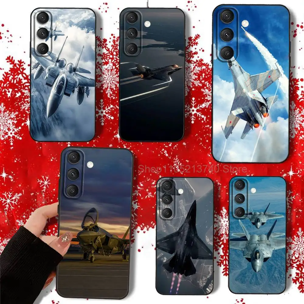 

F-F35 F-Fighter jets F22 For Samsung S22,S24,S25,S23,S20,S30,S21,Ultra,4G，Plus,5G,Fe,Lite black Allover print Phone Case