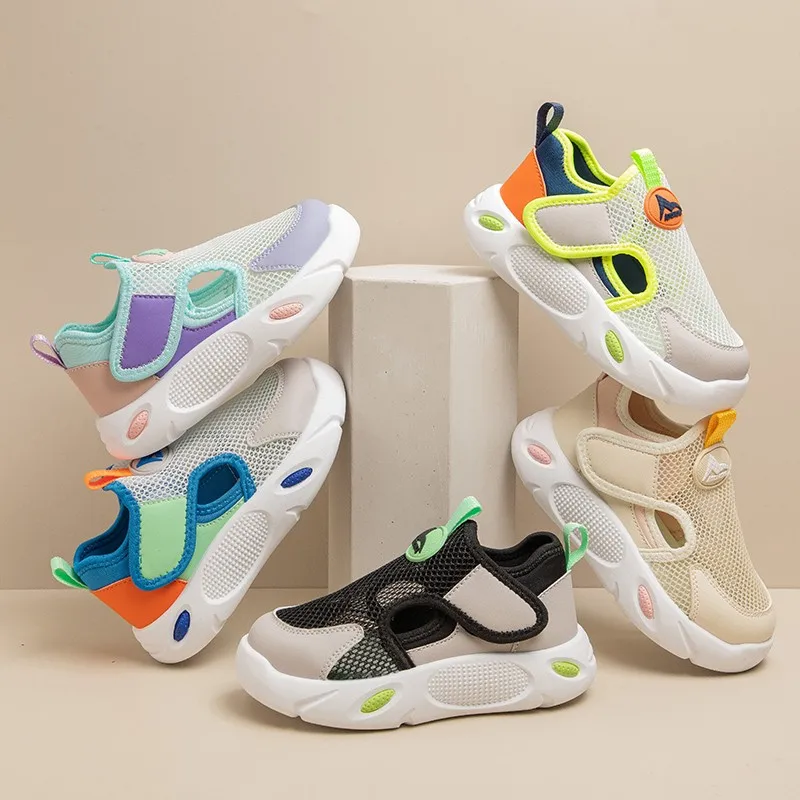 

Summer Kids Boys Shoes Breathable Mesh Running Shoes For Girls Lightweight Hook Loop Toddler Shoes Child Sneakers tenis infantil