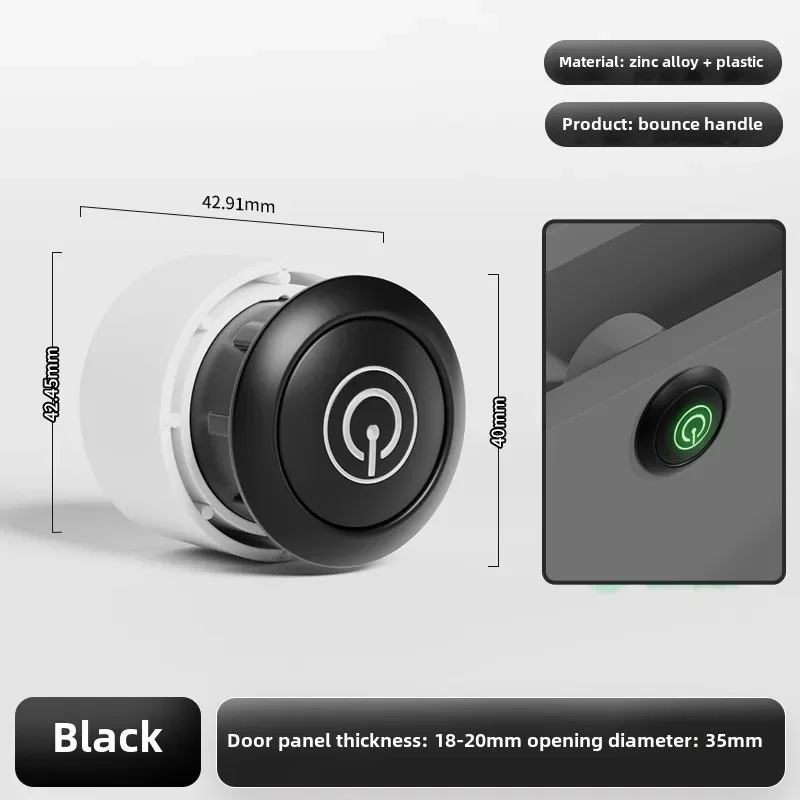 

Tatami bouncing handle hidden embedded invisible round spring pressing fire door concealed drawer cabinet door hand