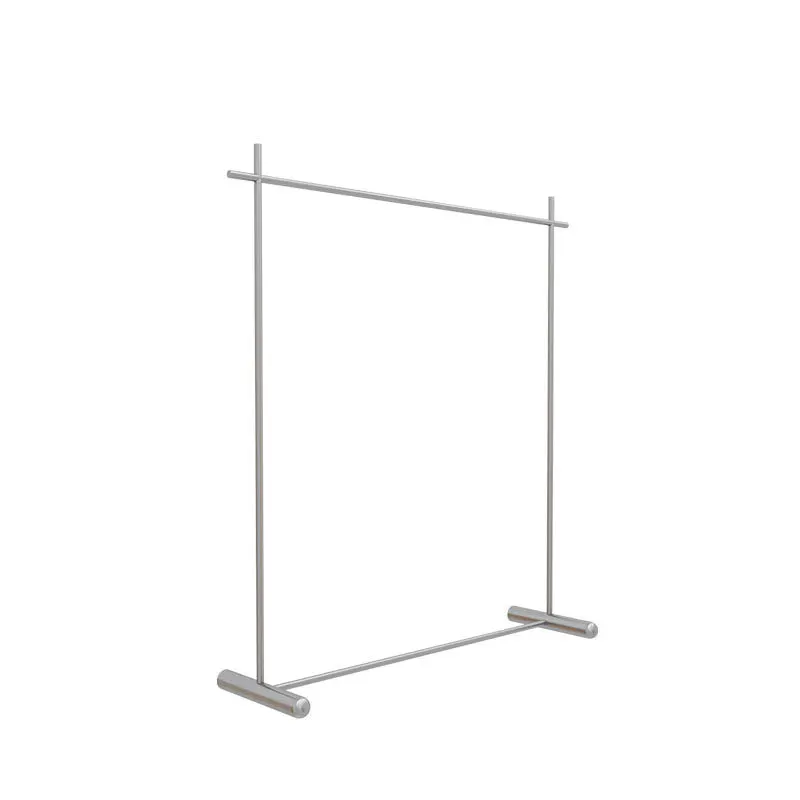 

Clothing store display stand stainless steel mobile floor type Nakajima