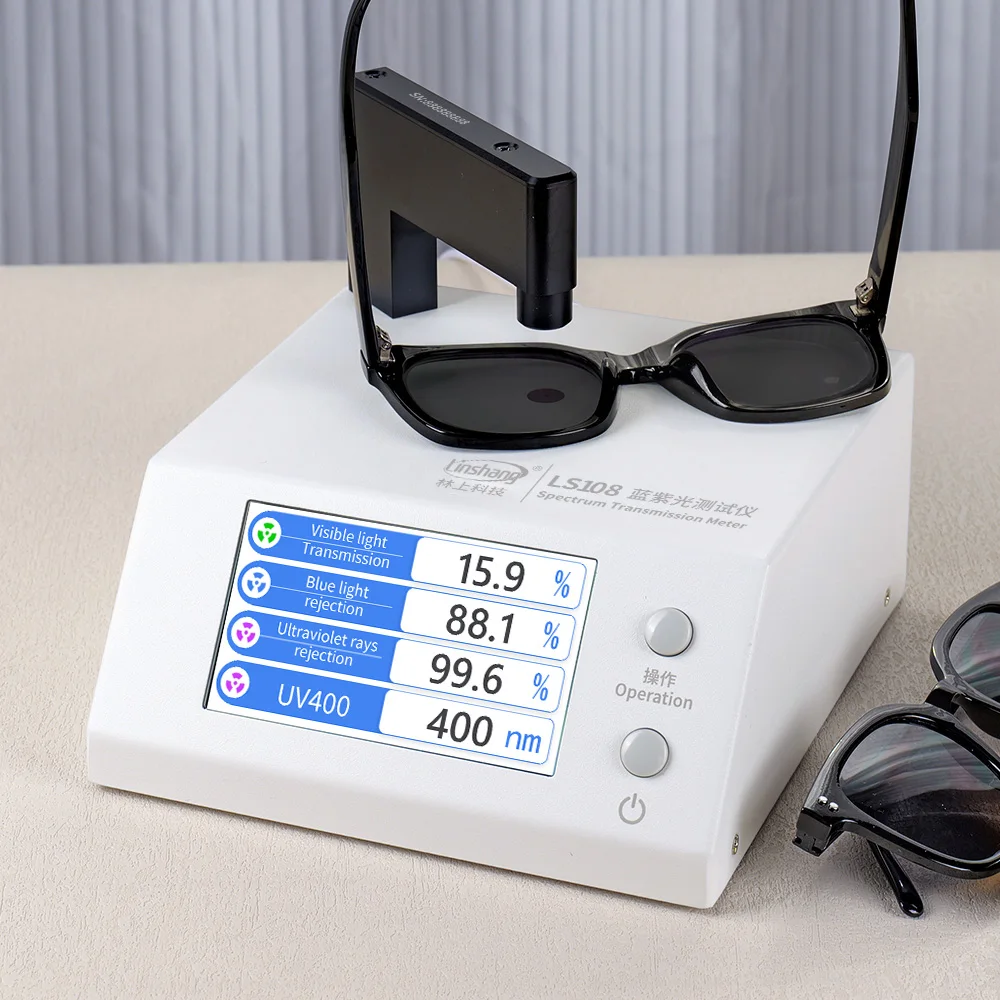 new Advanced Optical Lens UV Blue Light Tester LS108 Blue and Violet Transmission Meter UV400 Tester for Sunglasses