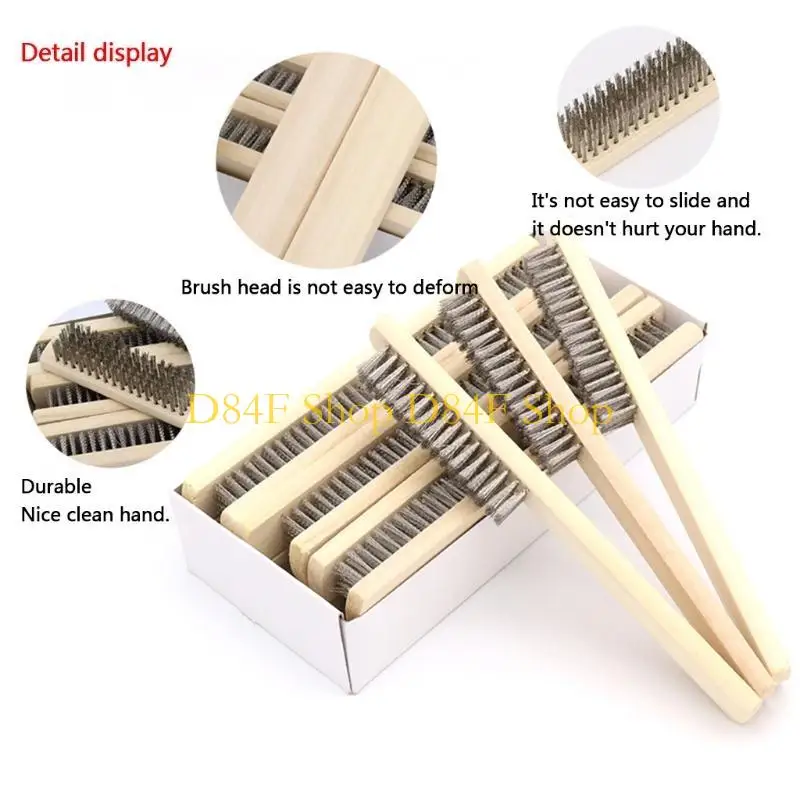 

D84f Wire rase Set, проводная царапина для очистки ржавчины с длинной изогнутой ручкой для дерева