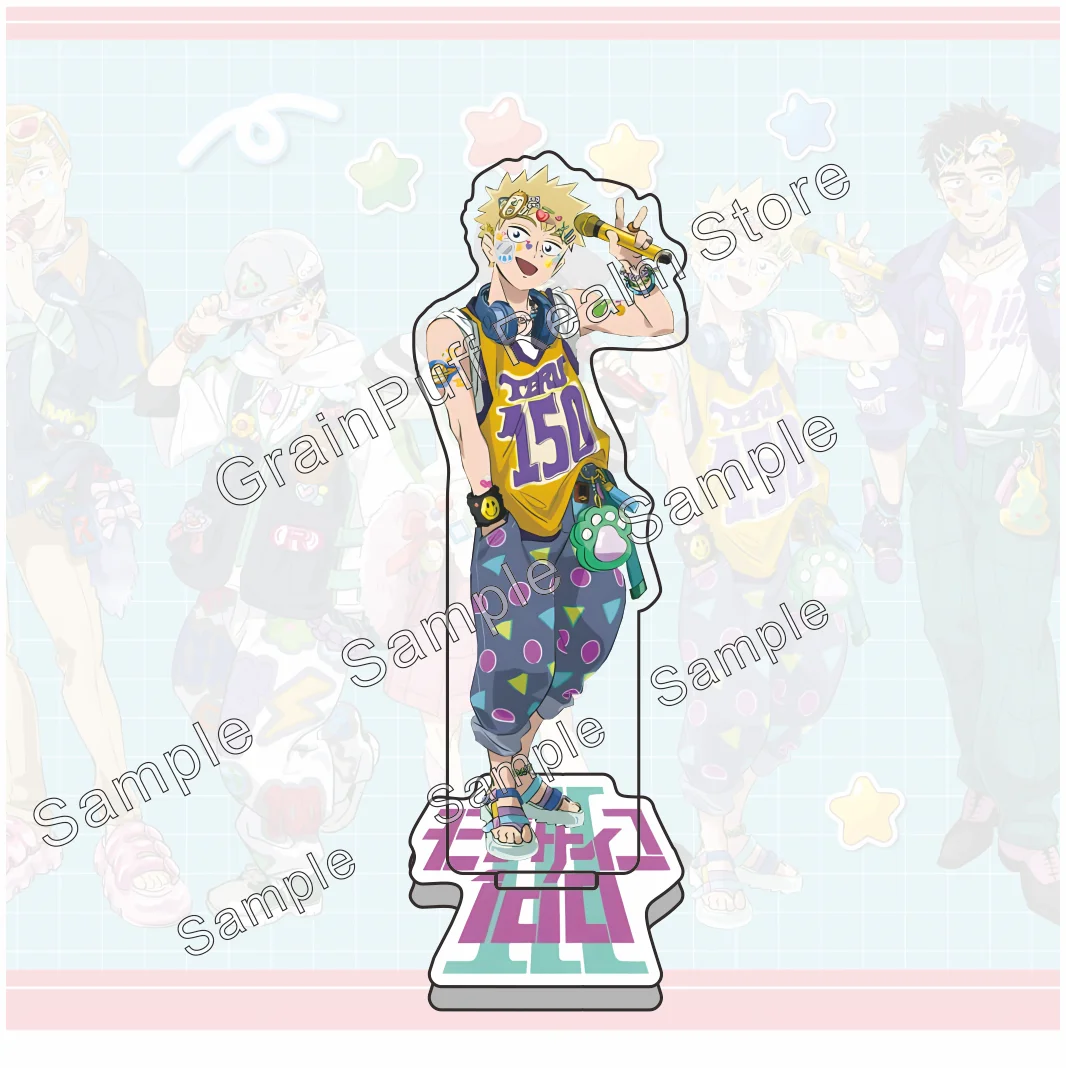 Mob Psycho 100 Lucky Cat Karaoke Anime Acrylic Stand Pop-up Store Desk Decor Key Chain for Fans Home Decor