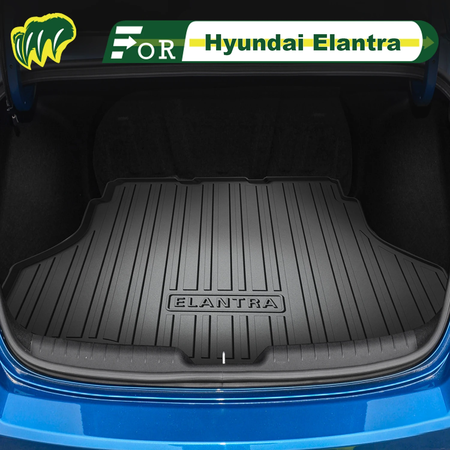 

Для Hyundai Elantra ‌ 2004-2025 TPE Custom Fit Коврик в багажник автомобиля Всесезонный коврик в багажник 3D-образная подкладка багажника Защита заднего багажника Ma