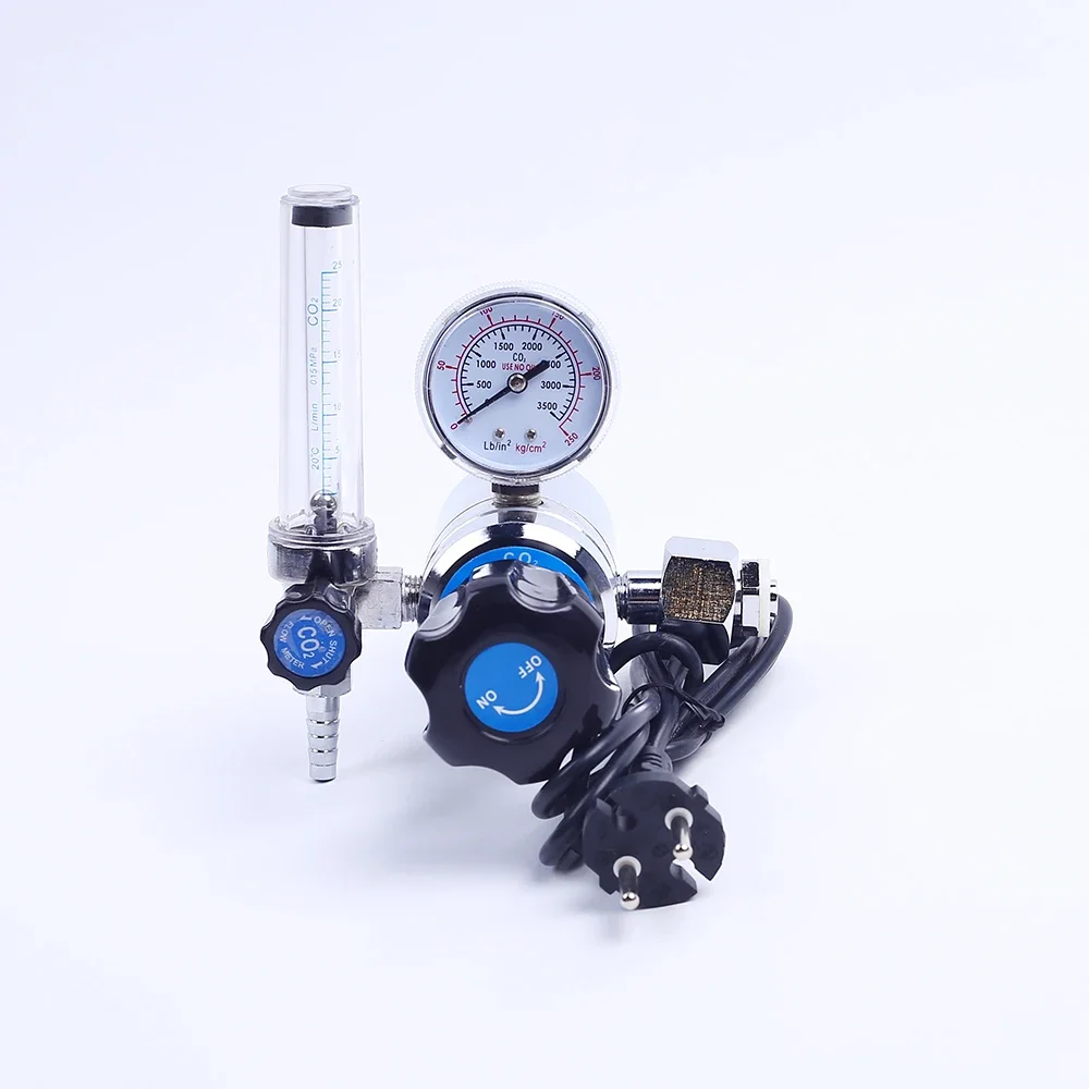 Argon Regulator With Flowmeter TIG Welder MIG Welding CO2 Regulator Pressure Gauge CGA580