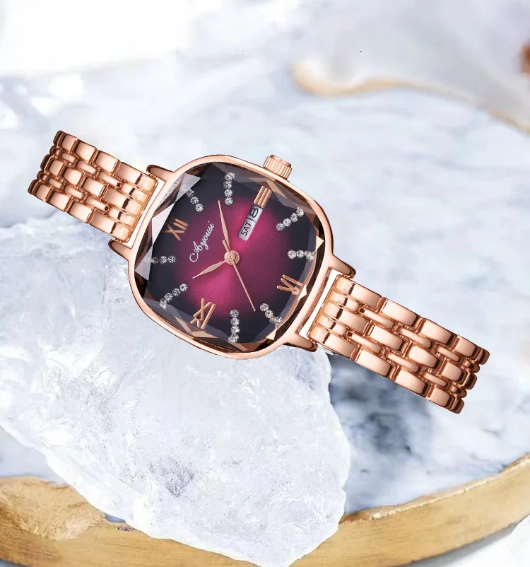 

Elegant and stylish women's watch delicate and compact all portable double calendar personality romantic women's watch