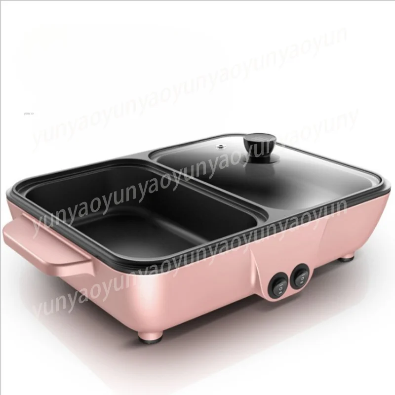 

Indoor NonStick Electric Hot Pot with Grill Shabu Shabu Pot Integrated Frying Pan