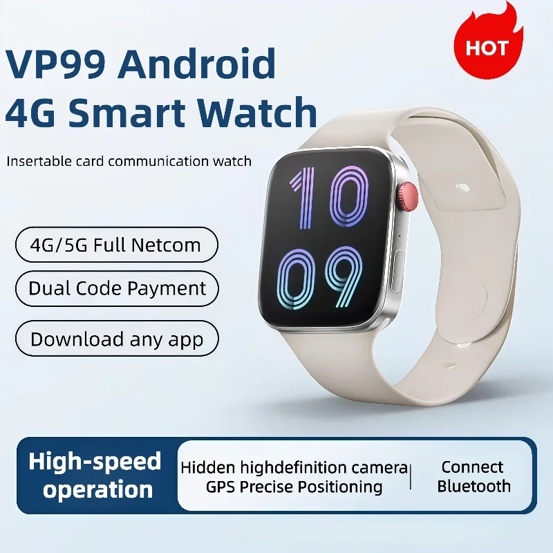 

2025 New smartwatch VP99 Smartwatch 2.29 inch 180° Rotatable camera SIM card Bluetooth Call Heart rate Female male smartwatch