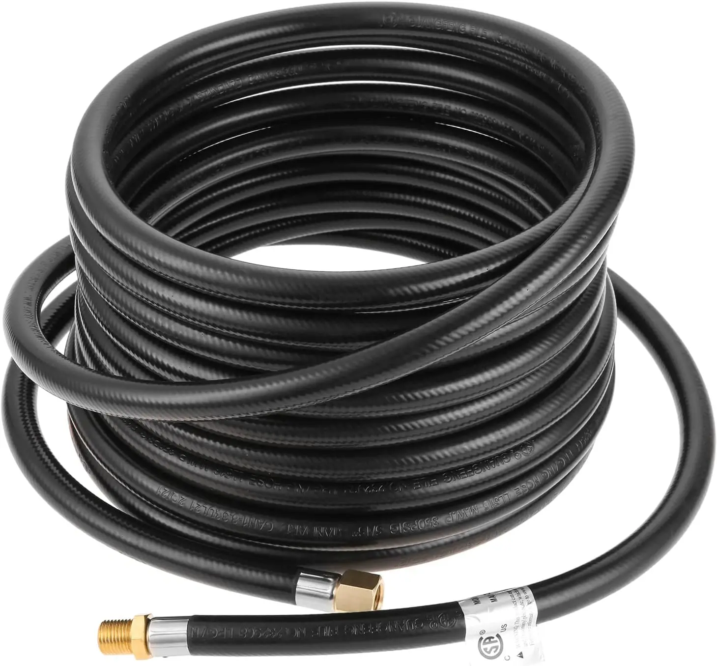 

Удлинительный шланг для пропана 25 футов с внутренней резьбой G1/4\" и наружной резьбой NPT 1/4\" – для гриля, горелки, обогревателя в автофургоне (внутренний диаметр 5/16\")