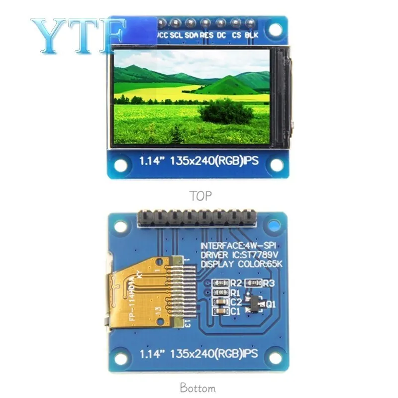 1Pcs 1.14Inch Ips Module 135*240 ST7789V Rgb 65K Kleurenscherm ST7789V 4-Lijn Spi interface