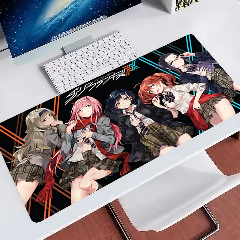 Mouse Pad Lock Edge Gaming Mouse Pad Anime woman Extended Desk Mat Pc Accessories Large Gamer Mouse Pad kawaii Computer Mousepad