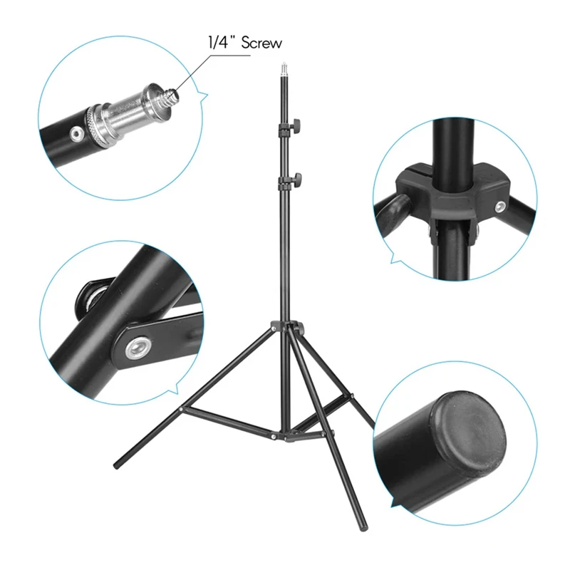 2,1 m universell Projektor-Halterung, Reise-Mikrofon-Stativ, ausziehbar, verstellbar, dehnbar, Aluminium-Halterung, höhenverstellbar