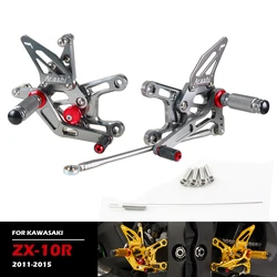 ZX10R Motorcycle Rearset Footrest Footpeg Pedal For KAWASAKI ZX-10R 2011 2012 2013 2014 2015 Rearset Footpeg Modified Parts